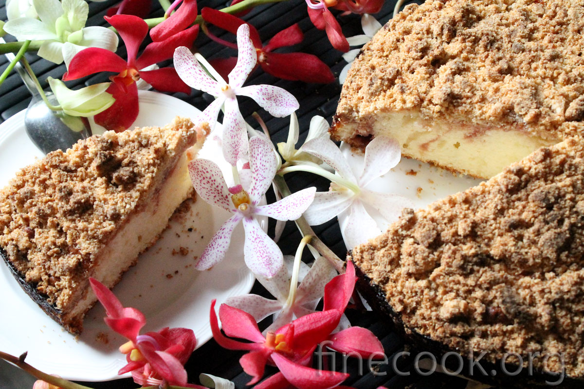 Пирог с малиновым джемом и крошками Пирог с малиновым джемом и крошками